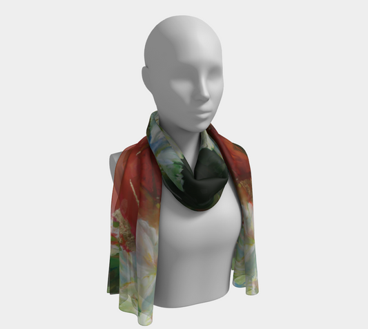 “Gladiolus Kaleidoscope” Long Scarf