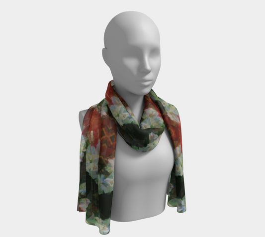 “White Gladiolus” Long Scarf